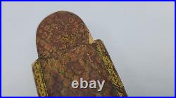 Antique Qajar Arabic Islamic Pen Box, Lacquer Paper Mache