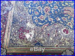 Antique Qajar Large Lacquer Papier Mache Photo Album Miniature Persian