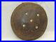 Antique Rare Ethiopian Middle Eastern Leather Hand Held Padded 9 Shield