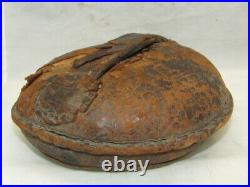 Antique Rare Ethiopian Middle Eastern Leather Hand Held Padded 9 Shield