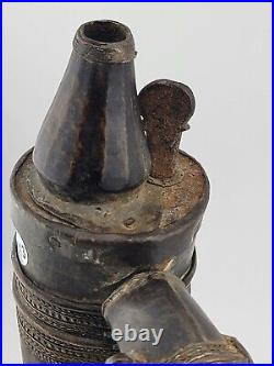 Antique Rare round shape powder flask Rare collectible ottoman Islamic Arabic