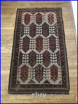 Antique Rug Middle Eastern Baluchistan Wool 3 X 5