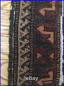 Antique Rug Middle Eastern Baluchistan Wool 3 X 5