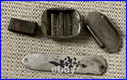 Antique Rusian Niello Silver Enamel If Apparatus Button. 1850s