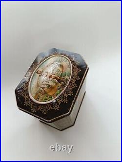 Antique Shah Pahlavi Era Lion and Sun Tin Persian Tea Box