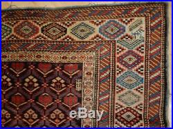 Antique Shirvan Caucasian Kuba Rug Chichi 4' x 6' or 1.2 meters x 1.8 meters