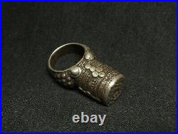 Antique Silver Arabic Christian Seal Ring 18th Century Middle East