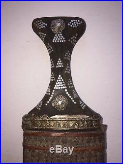 Antique Silver Jambiya Dagger Arabic Oman Knife Khanjar Islamic Hallmark