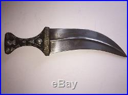 Antique Silver Jambiya Dagger Arabic Oman Knife Khanjar Islamic Hallmark