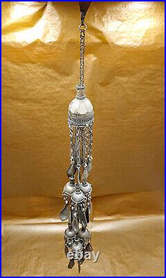 Antique Silver Middle Eastern Metal Tribal Tassel