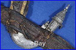 Antique Silver Yemeni jambiya (sword dagger kanjar) Yemen early 20th