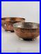 Antique Stuning Set Of 2 Nesting Large Middle Eastern Copper Bowls Hand Engraved