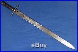 Antique Sudanese short Kaskara sword (sabre dagger) Sudan 18th 19th