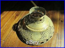 Antique Syrian Middle Eastern Moorish Revival Pierced Brass Lamp SHADE ONLY