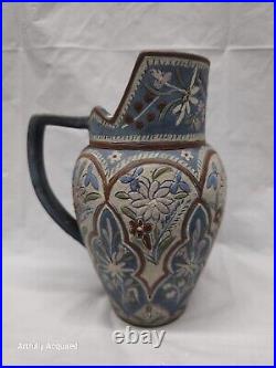 Antique Thoune Majolika Islamic Jug 19th C. Swiss Ceramics