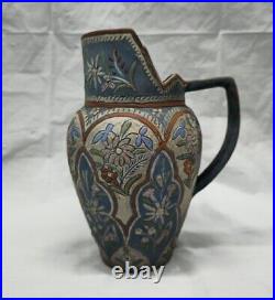 Antique Thoune Majolika Islamic Jug 19th C. Swiss Ceramics