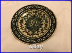 Antique Turkish Iznik Style Armenian Pottery Plate Jerusalem Palestine