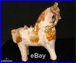 Antique Turkish / Near Eastern Semi Glazed Terracotta / Pottery Horse