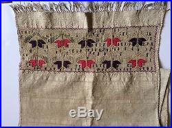 Antique Turkish Ottoman Embroidery Textile With Metal Work