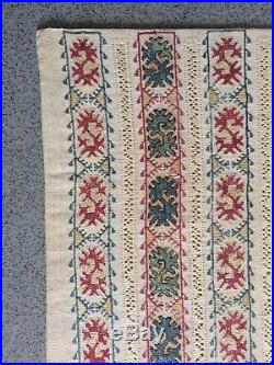 Antique Turkish Ottoman Embroidery towel Textile