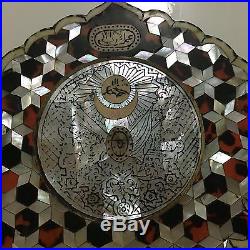 Antique Turkish Ottoman Islamic Middle Eastern Mirror Hand Made Of Tortoiseshell