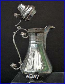 Antique Turkish Ottoman Islamic Solid Silver Coffee Pot Muslim Osmanli Kahvedan
