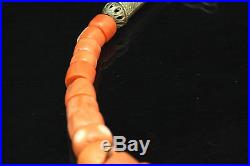 Antique UNTREATED MEDITERRANEAN Natural Coral Necklace / Beads