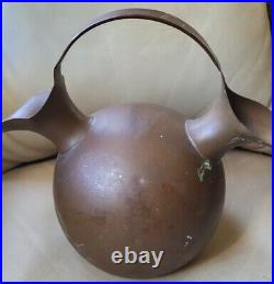 Antique Very Primitive Copper Middle Eastern Water Jug Two Sided Spouts Double