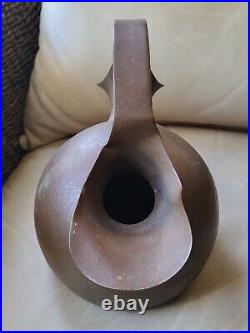 Antique Very Primitive Copper Middle Eastern Water Jug Two Sided Spouts Double