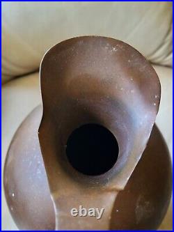 Antique Very Primitive Copper Middle Eastern Water Jug Two Sided Spouts Double