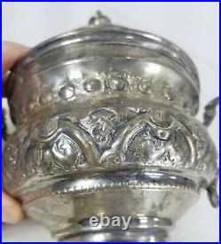Antique Vintague Silverplate Covered Vase Hotelware Middle Eastern Arabic WMF