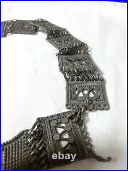 Antique Yemeni silver Bedouin Jewish Handmade belt waistband 210gram