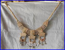 Antique Yemenite Necklace Silver filigree Yemen Islamic Massive Jewelry 445gr