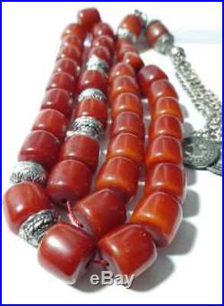 Antique amber Bakelite cherry amber PRAYER Tasbih BEADS 160Gram