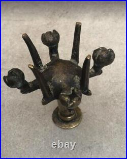 Antique and Beautiful 12th C. Persian Seljuq Bronze Cosmetic Jar with Bells