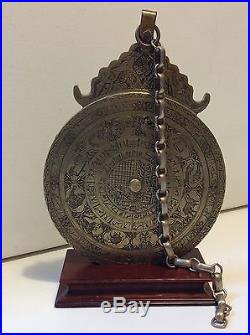 Antique brass Islamic Judaica Arab Hebrew Ottoman Astrolabe (m1371)