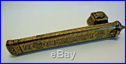 Antique brass made ISLAMIC scribes box and inkwell