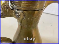 Antique brass middle eastern dallah coffee tea pot Turkish Aerobic kettle 15B60