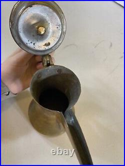 Antique brass middle eastern dallah coffee tea pot Turkish Aerobic kettle 15B60