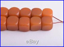Antique butterscotch Bakelite Yemen Amber cube beads Necklace-171 gram