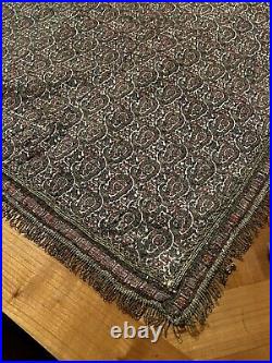 Antique hand made woven textile Hamadan termeh over 200 years old