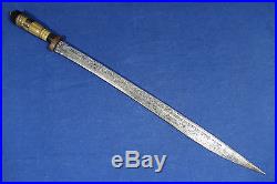 Antique long and heavy Berber (Algerian) flissa sword (yatagan shape) 19th20th