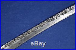 Antique long and heavy Berber (Algerian) flissa sword (yatagan shape) 19th20th