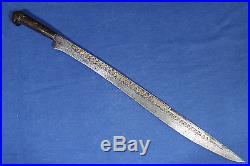 Antique long and heavy Berber flissa sword (yatagan shape) 18th early 19th
