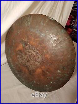 Antique middle Eastern Copper Water Carrier of bell-shaped with domed cover 23