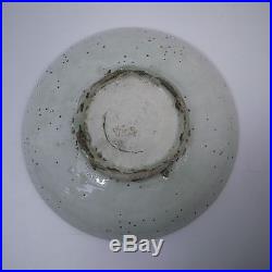 Antique middle eastern Safavid blue and white dish 10 in diameter ex. Collection