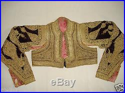 Antique ottoman gold embroidered velved jacket with long sleeves