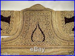 Antique ottoman gold embroidered velved jacket with long sleeves