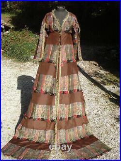 Antique ottoman silk dress robe and trousers