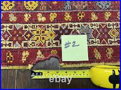 Antique prayer rug middle eastern vibrant colors